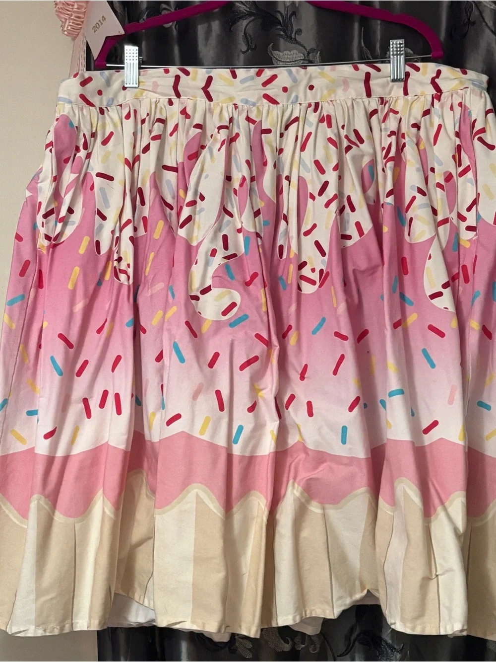 Cute Sprinkle Party Skirt - Pink Cream Ice Cream Print